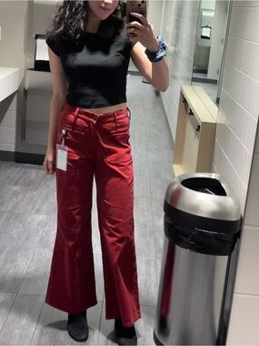 Molly Bracken - Women's Red Corduroy Pants